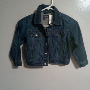 The Children's Place Boys Dark Wash Denim Jacket Size 4